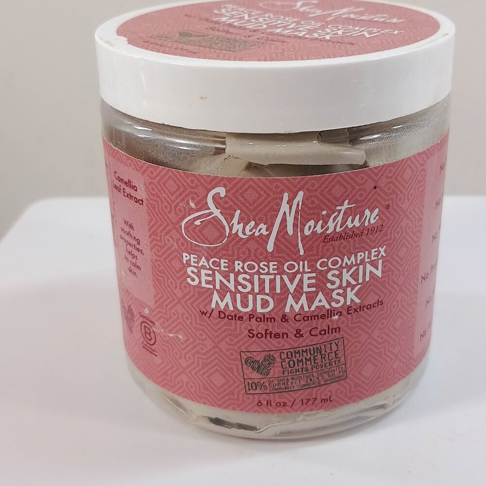 Shea Moisture Peace Rose Oil Complex Sensitive Skin Mud Mask 6.0 oz SheaMoisture